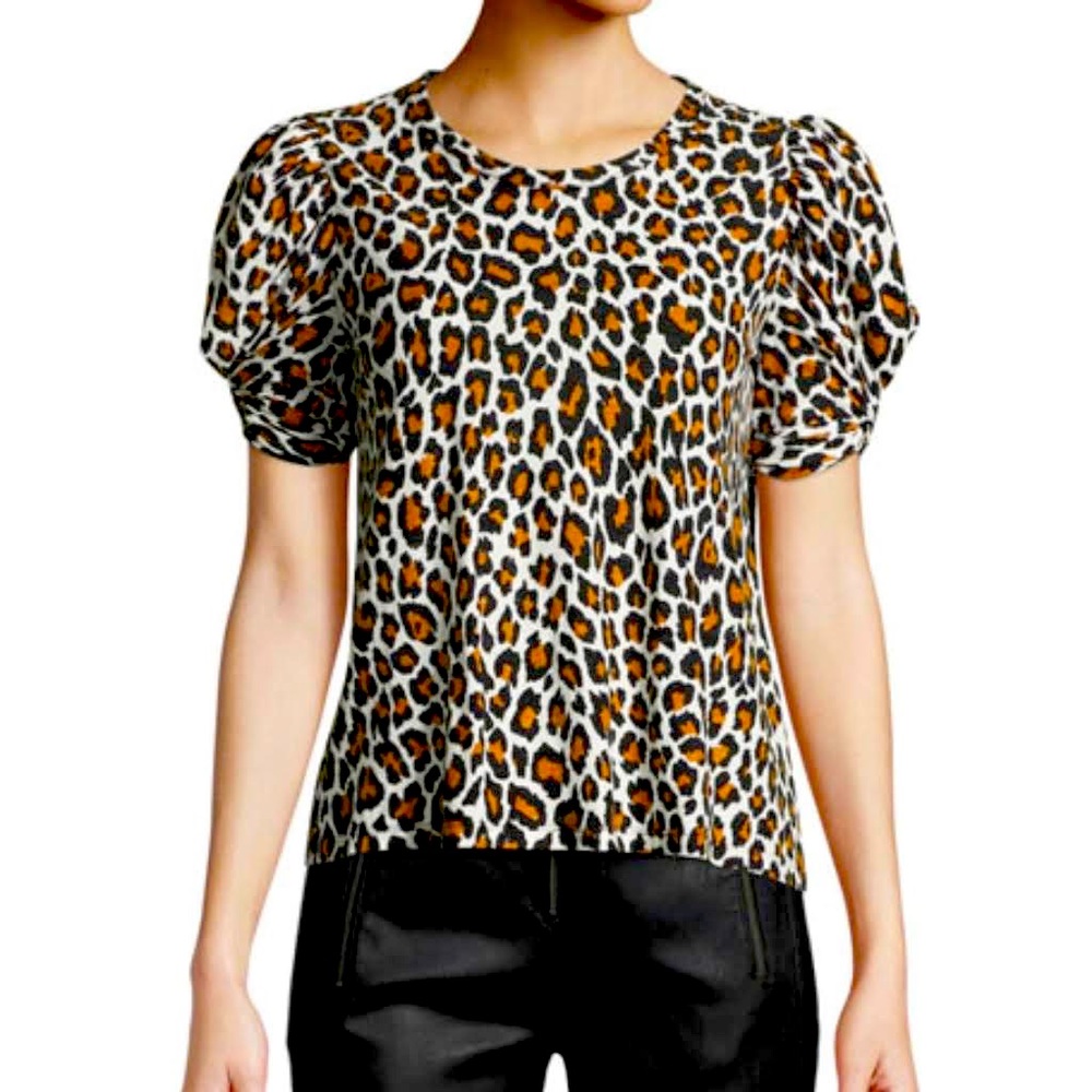 Perfect ALC leopard print puff sleeve top - XS